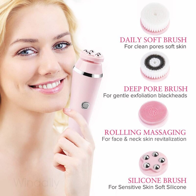 perie-electrica-de-curatare-faciala-4-in-1-rose