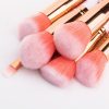 Set 10 Pensule Profesionale Makeup Rose, Cutie Depozitare Marble