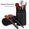 Set 12 Pensule Makeup cu Suport Negru – MAK07