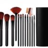 Set 12 Pensule Makeup cu Suport Negru – MAK07